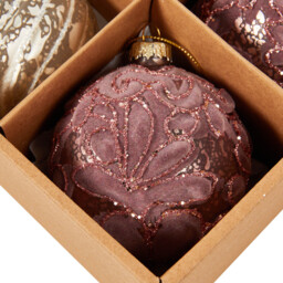 Set of 6 Glass Antique Ballroom Baubles - Wilko - thumbnail 4