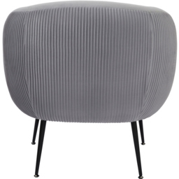GFW Kamilah Grey Velvet Pleated Accent Chair - Size: Single - Wilko - thumbnail 6