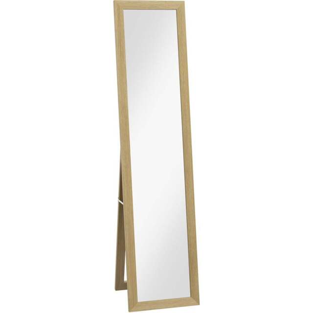 HOMCOM Natural Rustic Full Length Mirror 155cm - Size: 155 x 37cm - Brown - Wilko - image 1