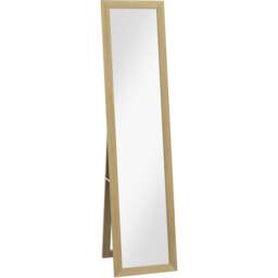 HOMCOM Natural Rustic Full Length Mirror 155cm - Size: 155 x 37cm - Brown - Wilko