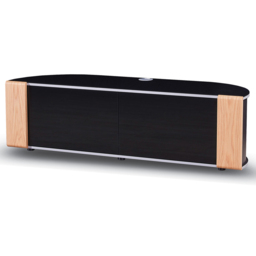 MDA Designs Sirius 1600 Hybrid 2 Door Walnut and Oak TV Cabinet - Size: 45 x 160 x 48cm - Multi - Wilko - thumbnail 4