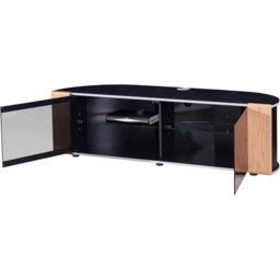 MDA Designs Sirius 1600 Hybrid 2 Door Walnut and Oak TV Cabinet - Size: 45 x 160 x 48cm - Multi - Wilko - thumbnail 6