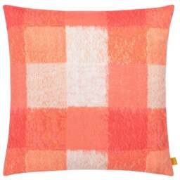 furn. Alma Pink Check Cushion - Size: 50 x 50cm - Wilko