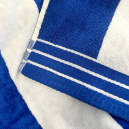 Allure Bath Fashions Jumbo Cabana Cotton Blue Stripe Beach Towel - Size: 100 x 180cm - Wilko - thumbnail 4