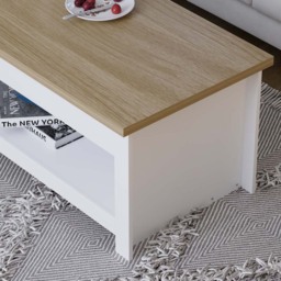 Vida Designs Arlington White Coffee Table - Size: 47 x 105 x 40cm - Wilko - thumbnail 4
