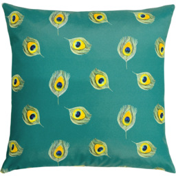 Evans Lichfield Peacock Blush Outdoor Reversible Cushion - Size: 43 x 43 x 10cm - Pink - Wilko - thumbnail 5