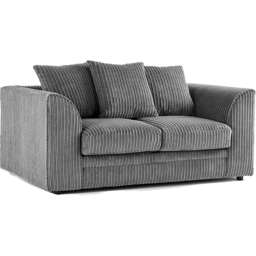 Portland Luxor 5 Seater Grey Jumbo Cord Sofa Set with Scatter Back - Wilko - thumbnail 5