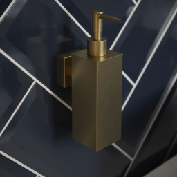 Rothley Satin Brass Square Soap Dispenser 180ml - Size: 21.5 x 6 x 9cm - Gold - Wilko - thumbnail 3