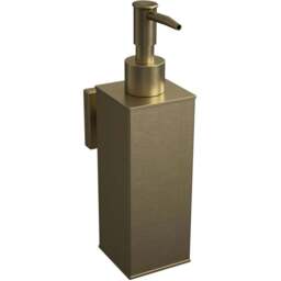 Rothley Satin Brass Square Soap Dispenser 180ml - Size: 21.5 x 6 x 9cm - Gold - Wilko