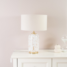 ValueLights India Cream Shade White Confetti Glass LED Table Lamp - Size: 52.5 x 45 x 45cm - Wilko - thumbnail 5