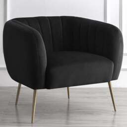 Artemis Home Matilda Black Accent Chair - Size: Single - Wilko