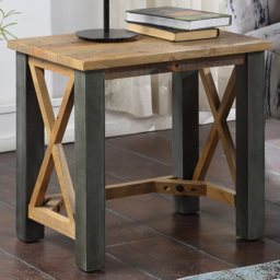 Baumhaus Urban Elegance Reclaimed Wooden Lamp Table - Brown - Wilko
