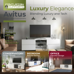 Centurion Supports Avitus 4 Drawer 3 Shelf Premium High Gloss White TV Unit - Size: 48 x 158 x 40cm - Wilko - thumbnail 4