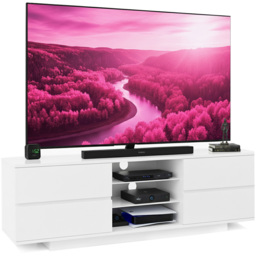 Centurion Supports Avitus 4 Drawer 3 Shelf Premium High Gloss White TV Unit - Size: 48 x 158 x 40cm - Wilko - thumbnail 3