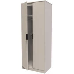 Crowndale Hong Kong Ready Assembled 2 Door Kashmir Ash Tall Wardrobe - Cream - Wilko - thumbnail 5
