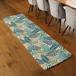 Benjamin Tate Design Faux Wool Tropical Palm Leaves Designer Runner Rug 235 x 68cm - Size: 235 x 68 x 1cm - Green - Wilko - thumbnail 6