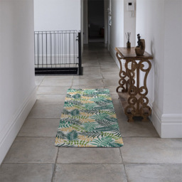 Benjamin Tate Design Faux Wool Tropical Palm Leaves Designer Runner Rug 235 x 68cm - Size: 235 x 68 x 1cm - Green - Wilko - thumbnail 5