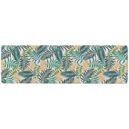 Benjamin Tate Design Faux Wool Tropical Palm Leaves Designer Runner Rug 235 x 68cm - Size: 235 x 68 x 1cm - Green - Wilko - thumbnail 1