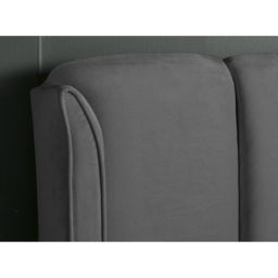 Aurora King Size Grey Velvet Ottoman Bed - Bedmaster - Wilko - thumbnail 6