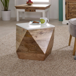Brooklyn Alfie Solid Mango Wood Side Table - Brown - Wilko - thumbnail 7