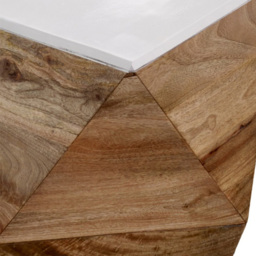 Brooklyn Alfie Solid Mango Wood Side Table - Brown - Wilko - thumbnail 5