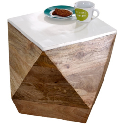 Brooklyn Alfie Solid Mango Wood Side Table - Brown - Wilko - thumbnail 4
