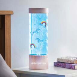 Global Gizmos Rose Gold Magical Water Bubble Lamp 32cm - Size: 32 x 10 x 10cm - Wilko