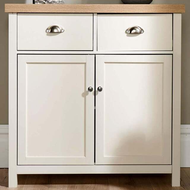 Home Source Avon 2 Door 2 Drawer Off White Sideboard - Size: 81 x 79 x 35cm - Wilko - image 1