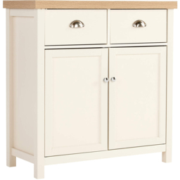 Home Source Avon 2 Door 2 Drawer Off White Sideboard - Size: 81 x 79 x 35cm - Wilko - thumbnail 3