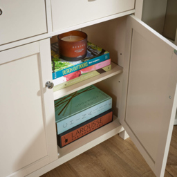Home Source Avon 2 Door 2 Drawer Off White Sideboard - Size: 81 x 79 x 35cm - Wilko - thumbnail 5