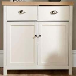 Home Source Avon 2 Door 2 Drawer Off White Sideboard - Size: 81 x 79 x 35cm - Wilko - thumbnail 1