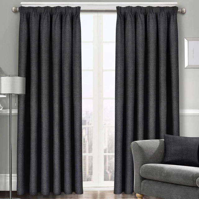 Velosso Westwood Black Curtains 168 x 189cm - Size: W 168 x D 189cm - Wilko - image 1