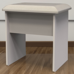 Crowndale Cube Matt Kashmir Dressing Table Stool - Cream - Wilko - thumbnail 1