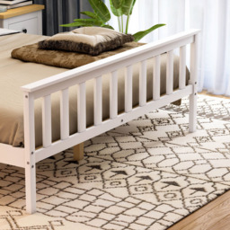 Vida Designs Milan King Size White High Foot Wooden Bed Frame - Wilko - thumbnail 5
