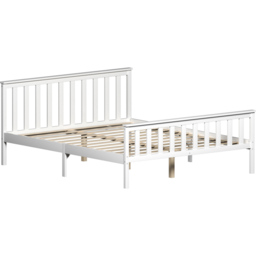 Vida Designs Milan King Size White High Foot Wooden Bed Frame - Wilko - thumbnail 3