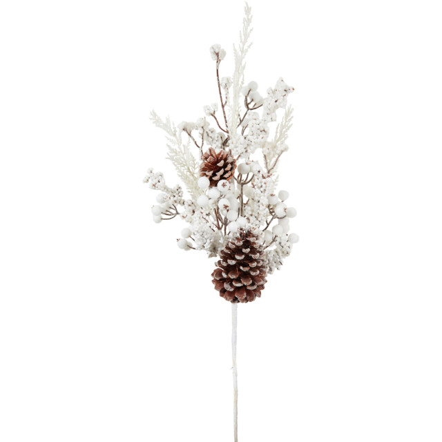 Pom Pom Pinecone Spray White - White - Wilko - image 1
