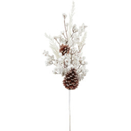 Pom Pom Pinecone Spray White - White - Wilko