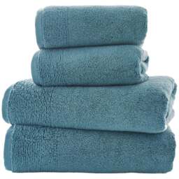 Deyongs Palazzo Petrol Hand Towel 2 Pack - Size: 50 x 90cm - Blue - Wilko - thumbnail 1