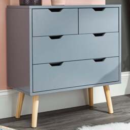 GFW Nyborg 4 Drawer Dark Grey Chest of Drawers - Wilko - thumbnail 1