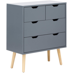 GFW Nyborg 4 Drawer Dark Grey Chest of Drawers - Wilko - thumbnail 4