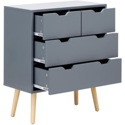 GFW Nyborg 4 Drawer Dark Grey Chest of Drawers - Wilko - thumbnail 5