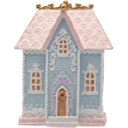The Seasonal Gift Co. Blue and Pink House Ornament 15cm - Size: 15 x 11 x 9.5cm - Wilko - thumbnail 4