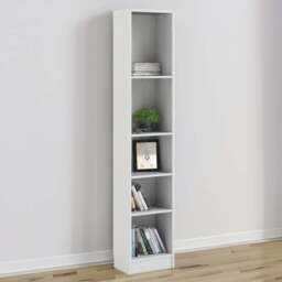 Florence Basic 4 Shelf White Narrow Tall Bookcase - Furniture to Go - Wilko - thumbnail 1