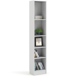 Florence Basic 4 Shelf White Narrow Tall Bookcase - Furniture to Go - Wilko - thumbnail 6