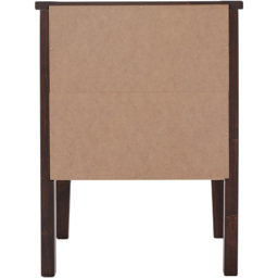 Carbini 2 Drawer Brown Bedside Table - Wilko - thumbnail 5
