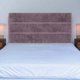 Bedmaster Small Double Mauve Naples Velvet Milan Lined Headboard - Brown - Wilko