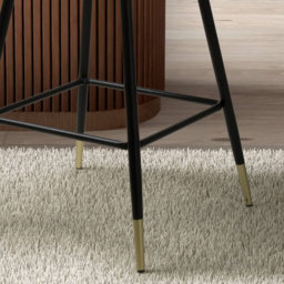 Savanna Grey Brushed Velvet Bar Stool Set of 2 - Size: 54 x 52 x 96cm - Wilko - thumbnail 4