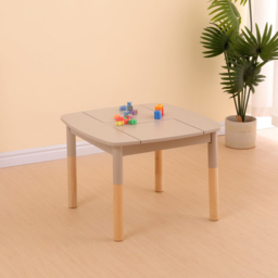 FurnitureHMD Natural and Grey Kids Wooden Storage Desk - Size: 47 x 65 x 65cm - Grey+Natural - Wilko - thumbnail 7