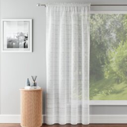 Lima Panel Curtain Silver 183cm - Wilko - thumbnail 1