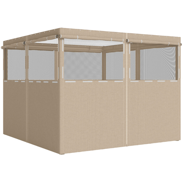Outsunny 3 x 3m Khaki Gazebo Replacement Curtain 4 Pack - Wilko - image 1